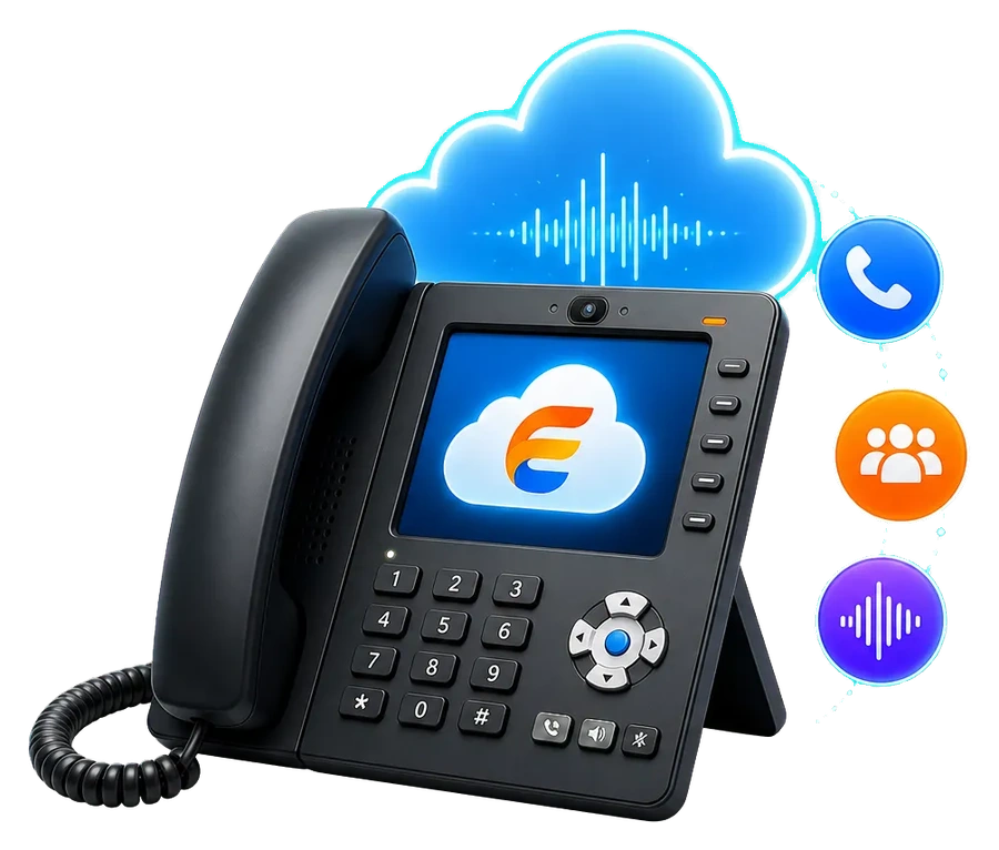 Telefone IP conectado à nuvem de voz EasyLite